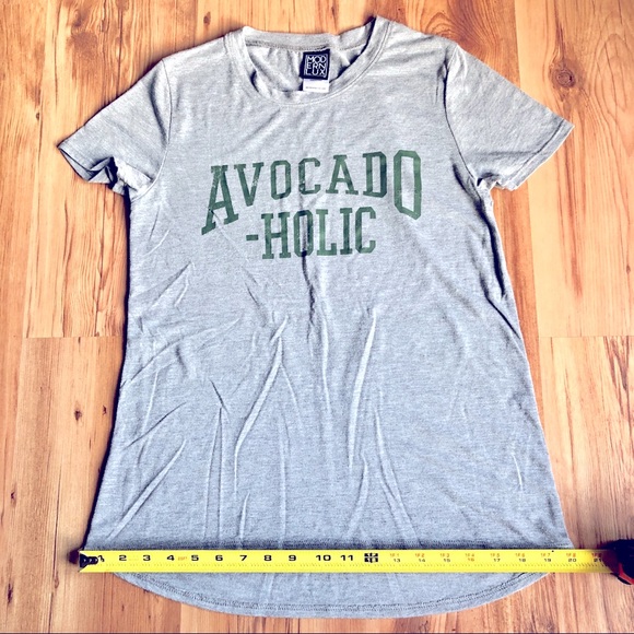 AVOCADO - HOLIC Tee Shirt MODERN LUX Short Sleeve Medium Gray Women’s Junior’s - Picture 9 of 16